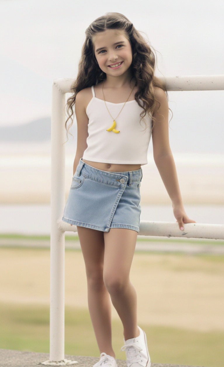 Short falda cintura cruzada kids