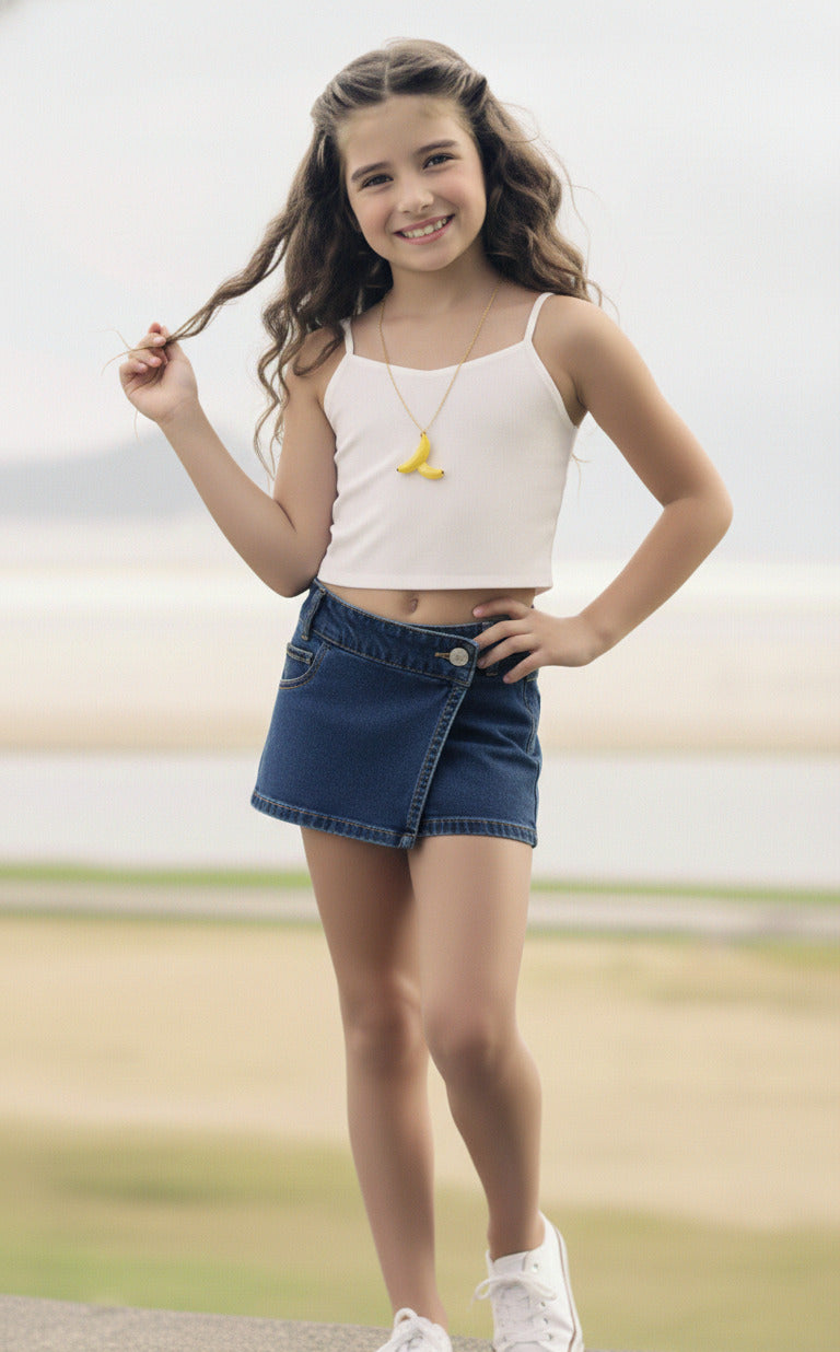 Falda short dark cintura cruzada kids