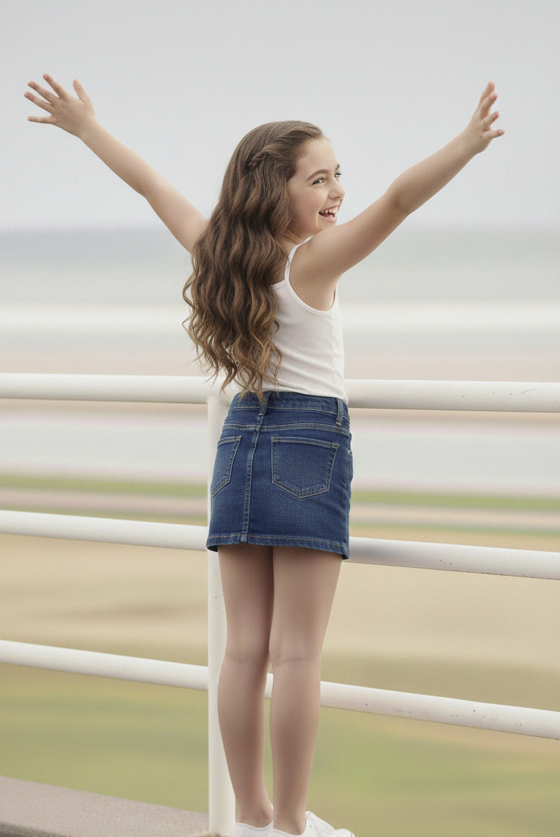 Falda short dark cintura cruzada kids