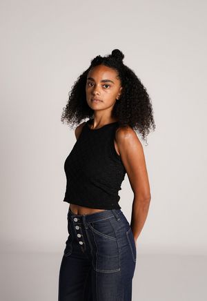 Pantalon wide leg dark blue para mujer