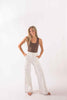 Pantalón wide leg white