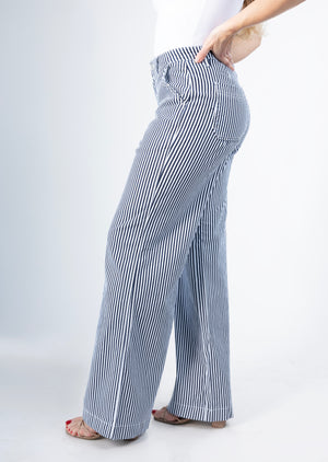pantalon wide leg rayas navy white vista lateral